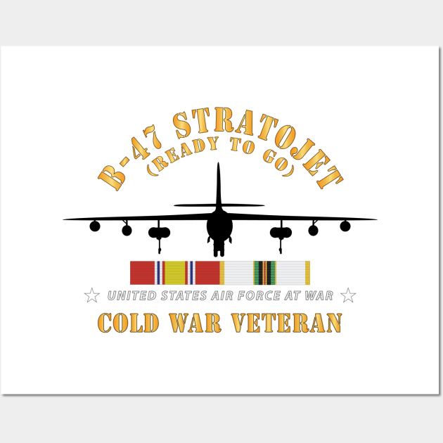 USAF - B-47 Stratojet - Ready to Go - Silhouette - Cold War Veteran X 300 Wall Art by twix123844